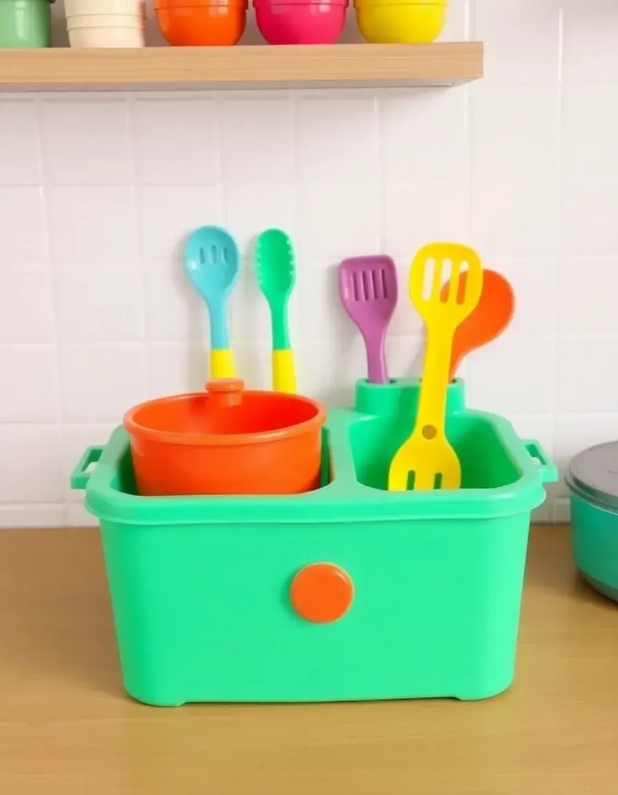 Plastic Kids Kitchen Utensil Set