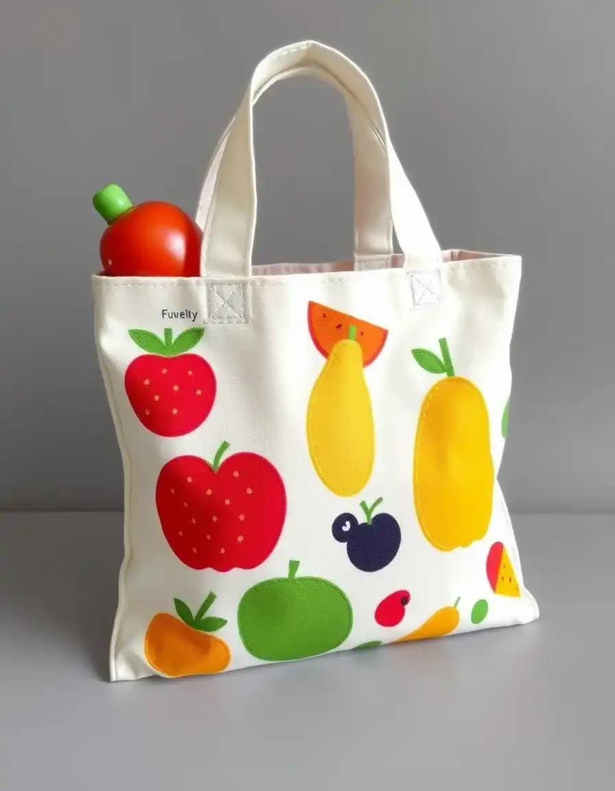 Fabric Kids Kitchen Grocery Bag