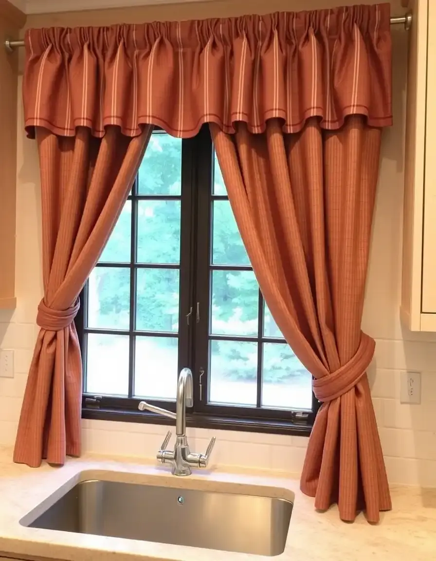 Earth Tone Kitchen Curtain