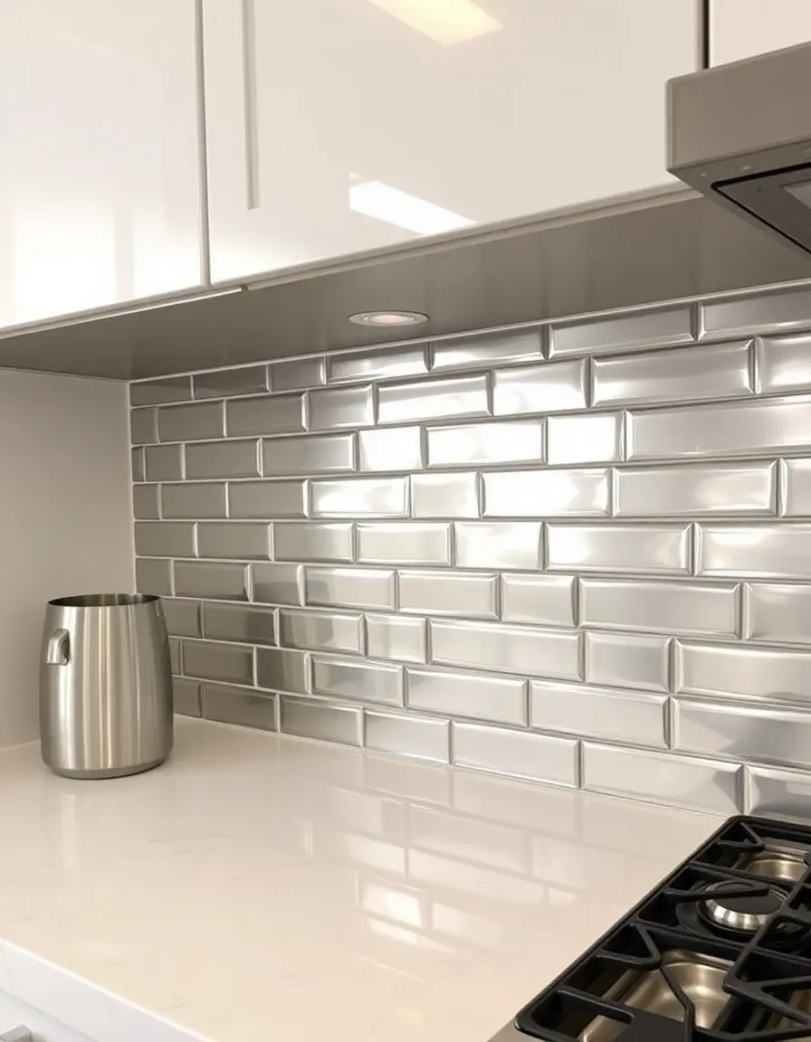 Metallic Kitchen Backsplash Tile
