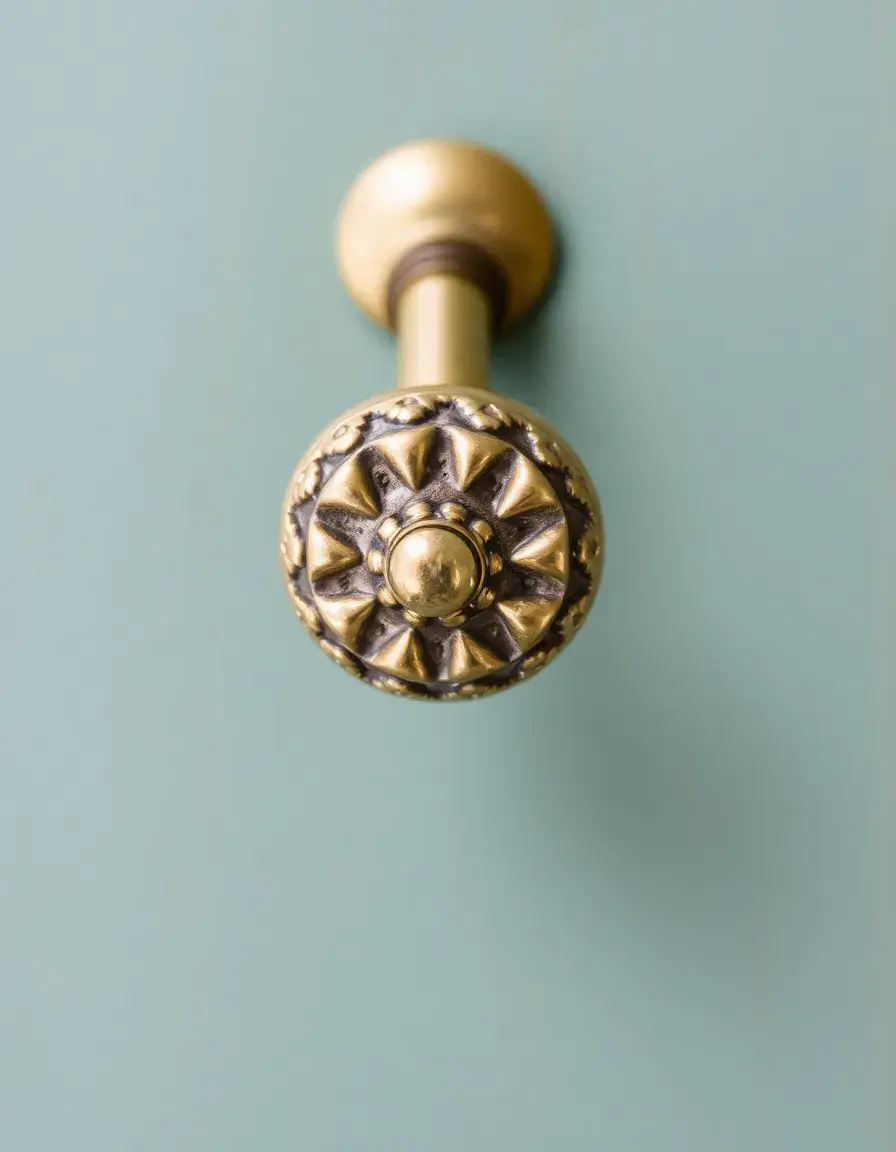 Antique Brass Kitchen Cupboard Knob
