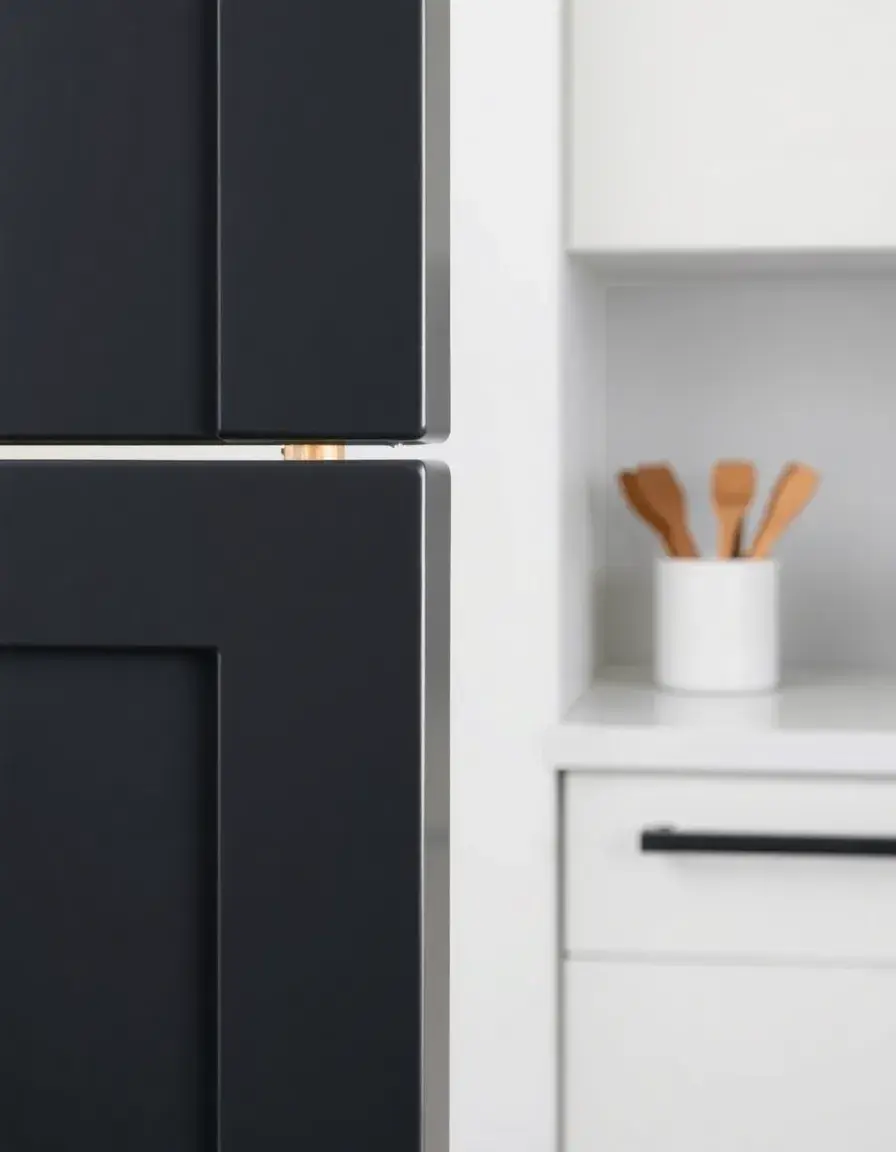 Sleek Black Matte Kitchen Cupboard Pull
