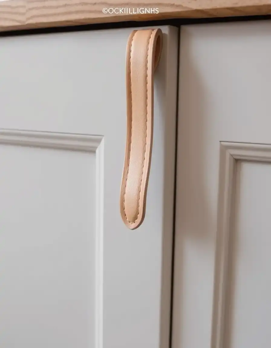Soft Leather Kitchen Cupboard Strap Handle