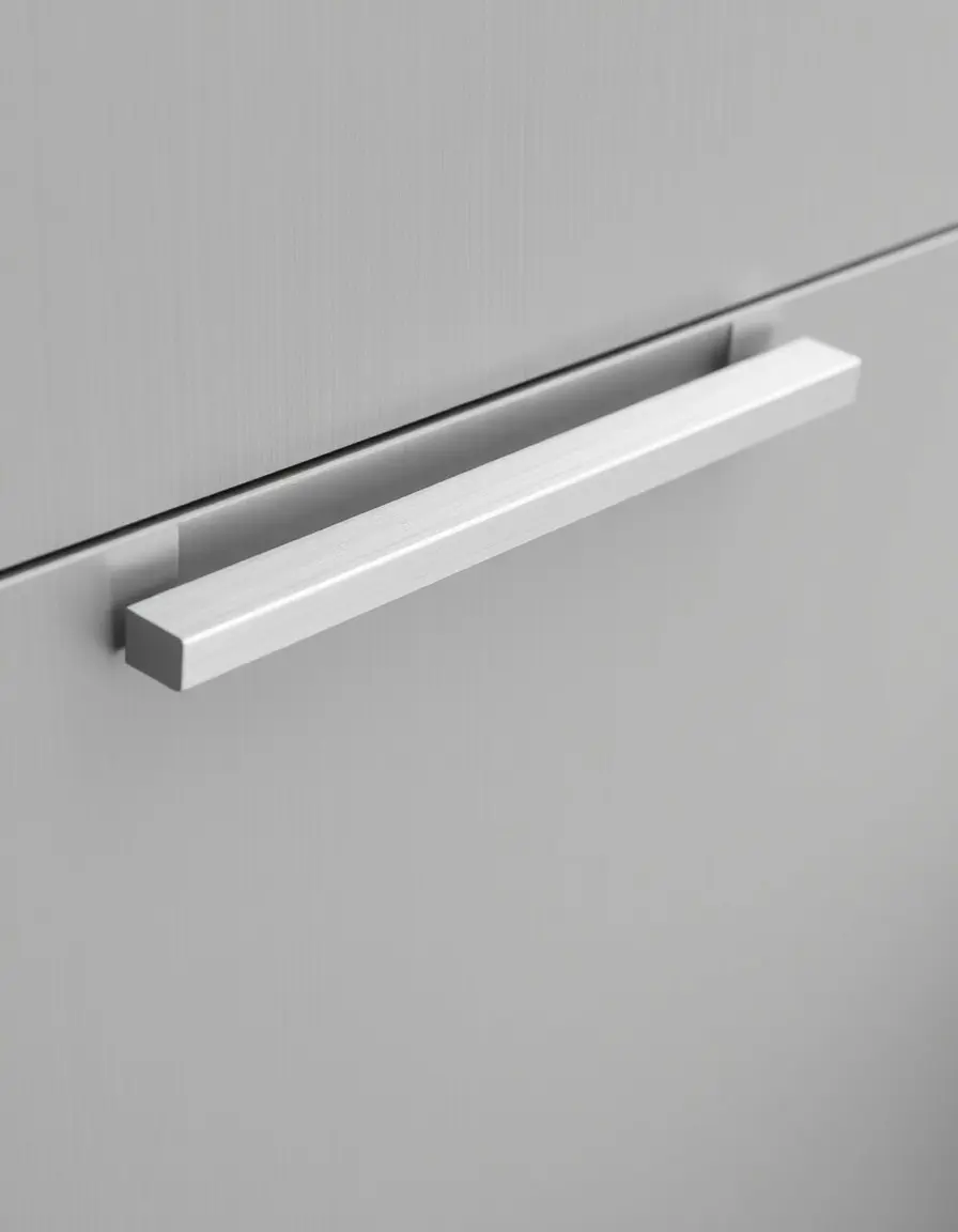 Brushed stainless steel kitchen handle pull