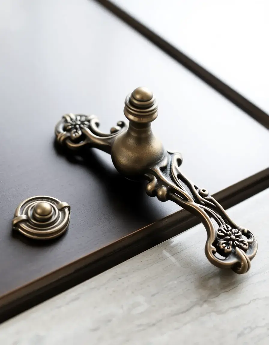 Antique finish zinc alloy kitchen handle