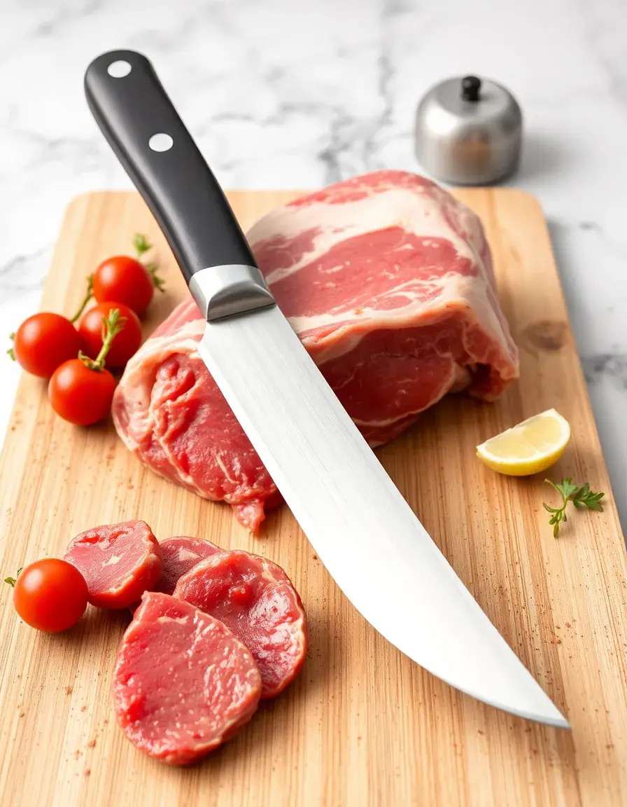 Flexible boning kitchen knife