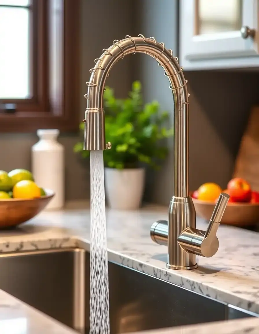 Stainless steel single handle kitchen faucet