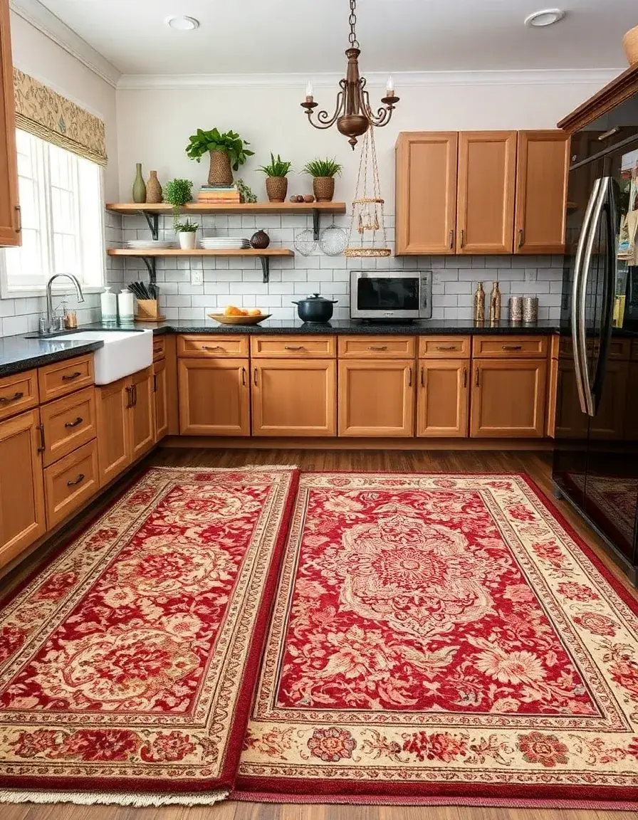 Intricate Oriental Kitchen Rug