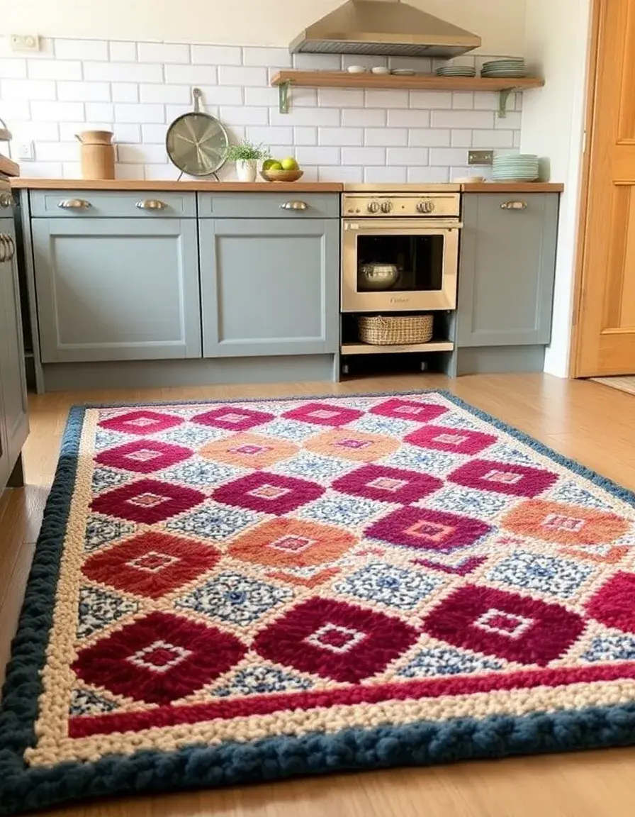 Hand-tufted Wool Kitchen Rug