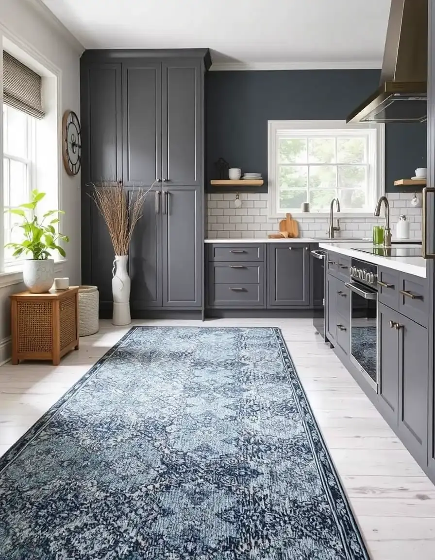 Long Runner Kitchen Rug in a hallway kitchen