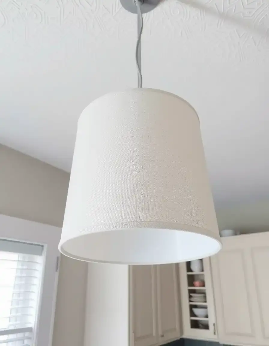 Fabric shade replacement for kitchen pendant light
