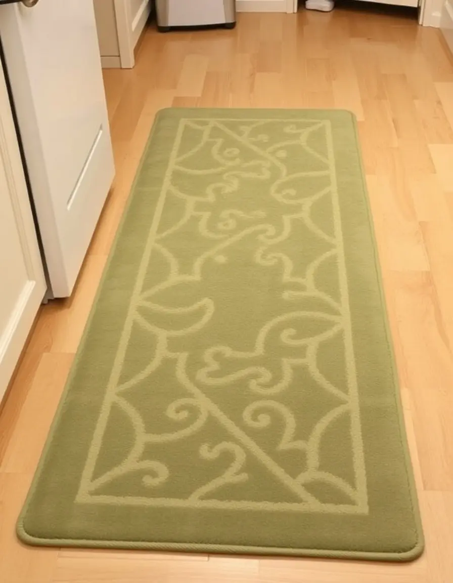 Soft Sage Green Kitchen Mat Runner