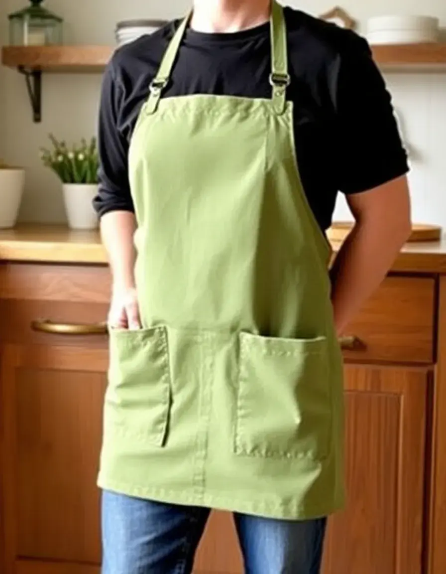 Adjustable Sage Green Kitchen Apron
