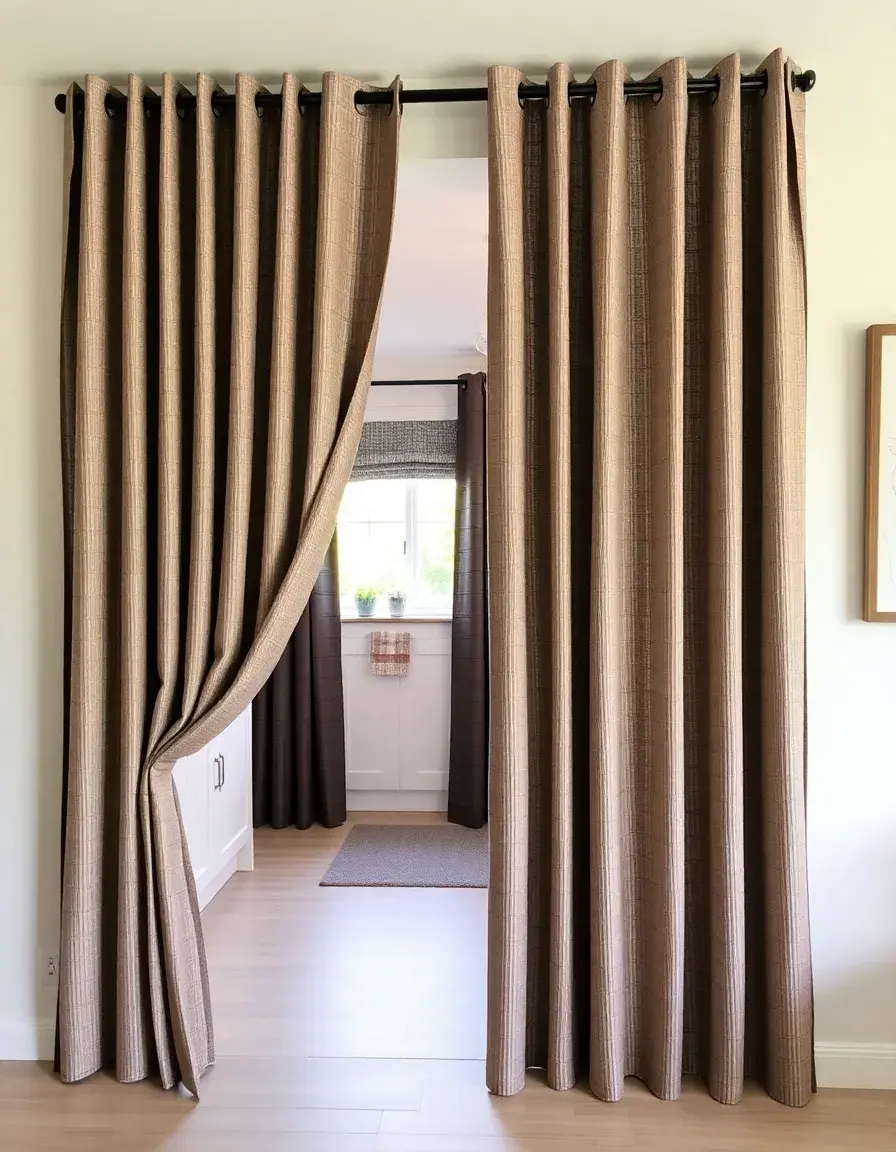 Fabric curtain divider