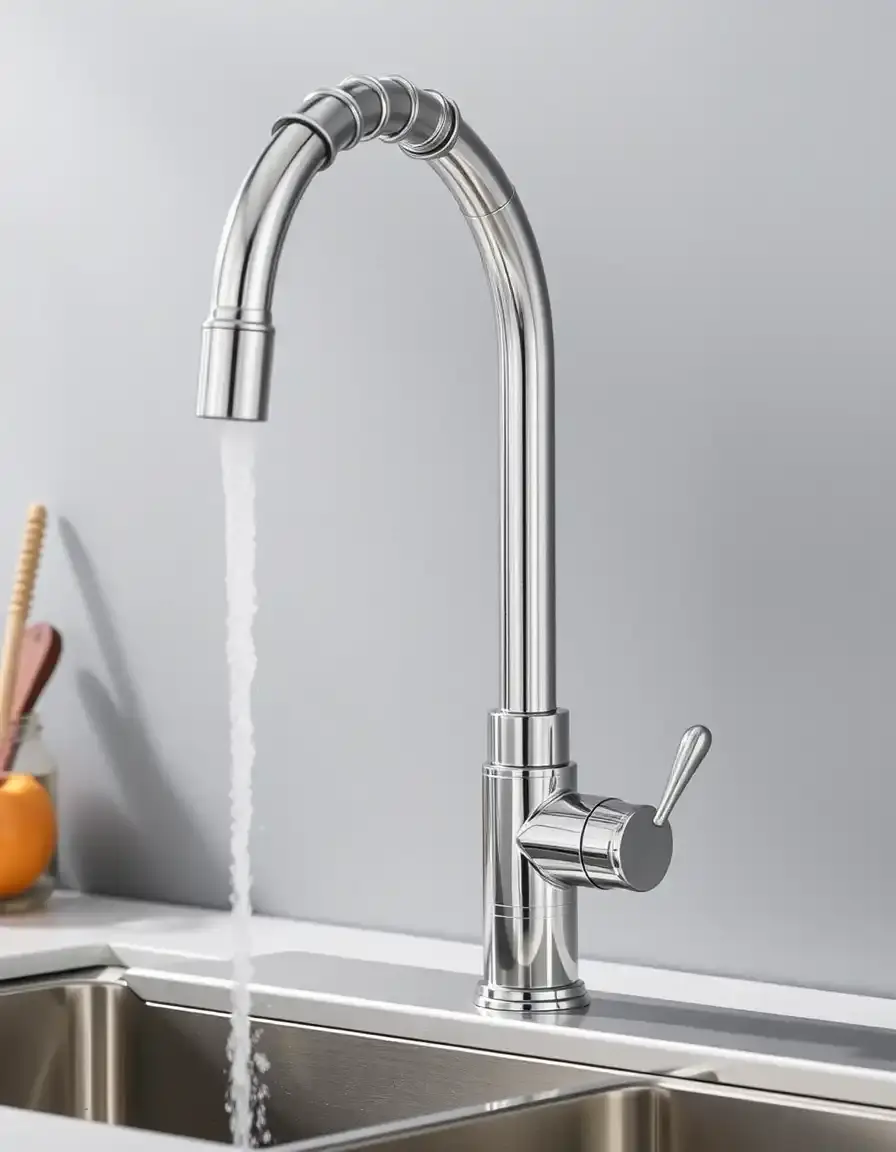 High flow commercial style kitchen faucet