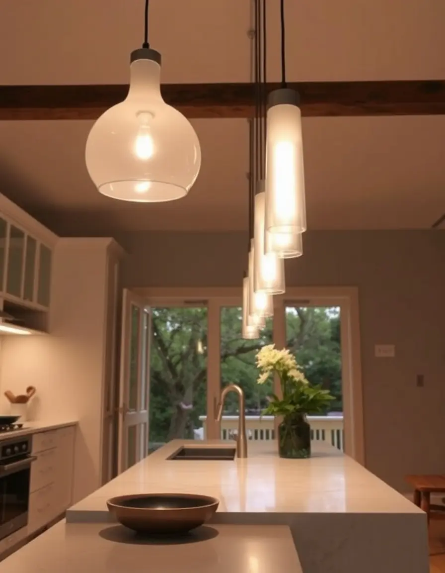 Linear Kitchen Island Pendant Bar