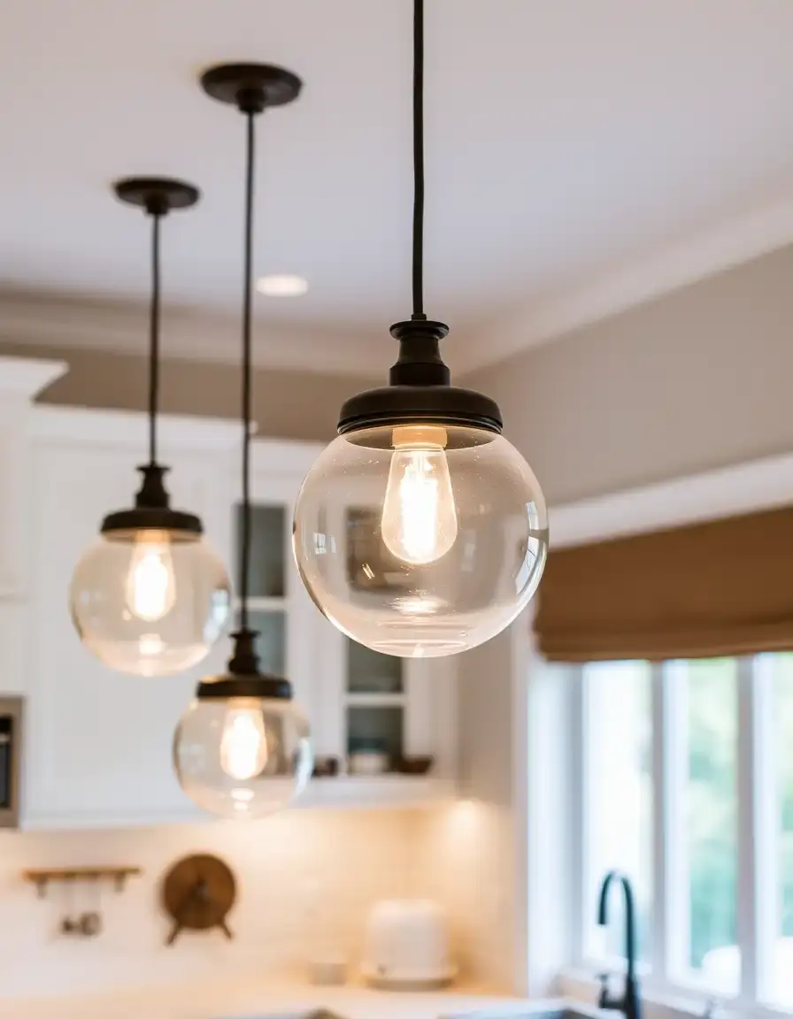 Globe Kitchen Island Pendant Set
