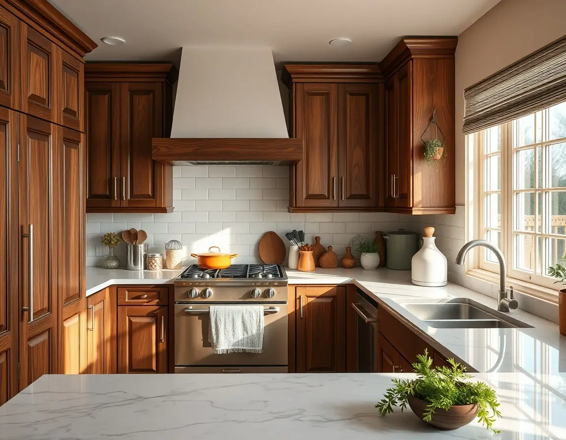 wood kitchen cabinets