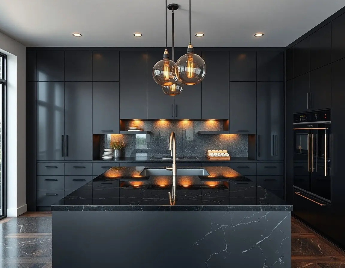 black kitchen