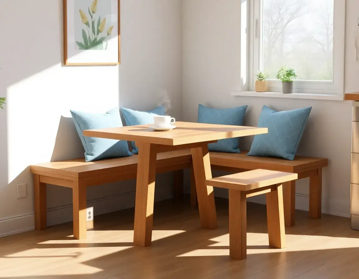 Kitchen Corner Bench Tables for Space Optimization
