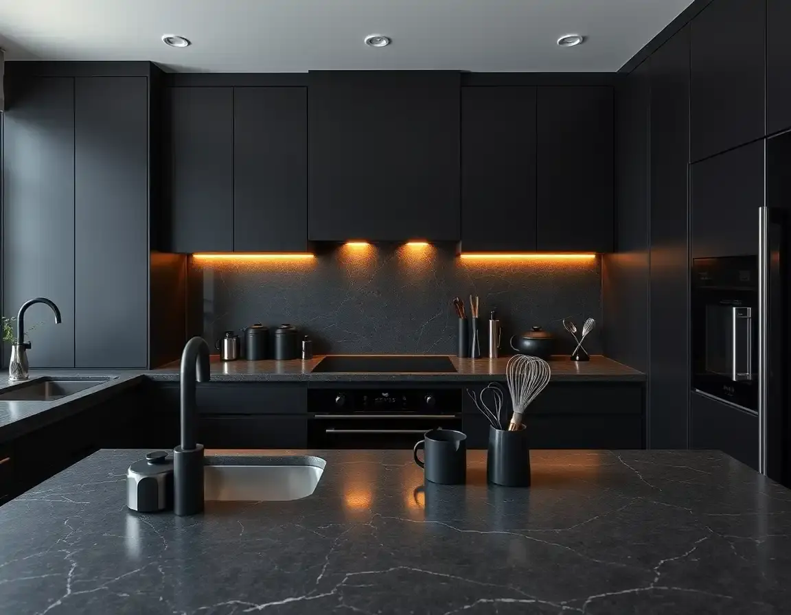 dark kitchen